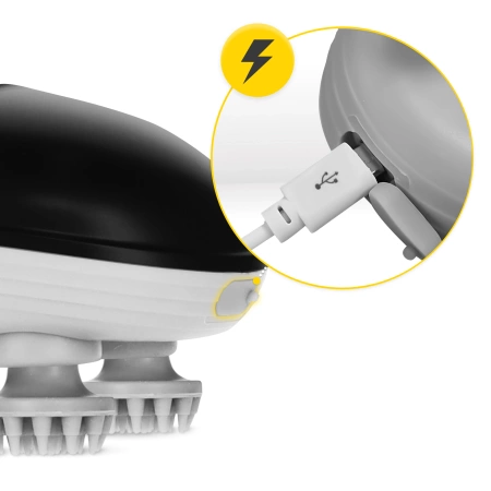 Elektromos vízálló fejmasszírozó, fekete