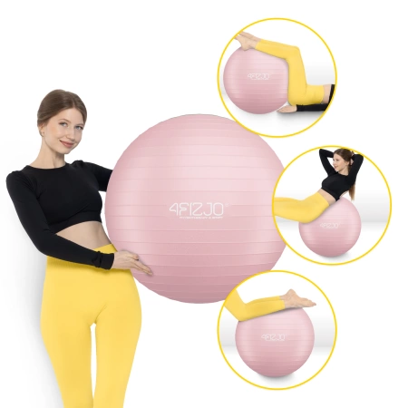 Felfújható gimnasztikai labda, 85 cm, rózsaszín