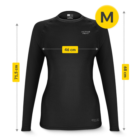 Unisex termikus alsóruha - fekete szett, póló + nadrág, M méret