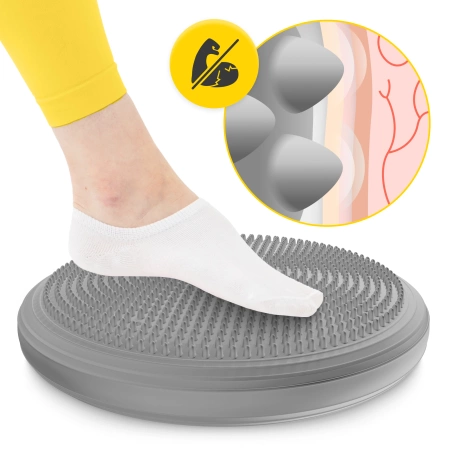 MED+ egyensúlyozó párna, 33 cm, szürke