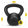 Öntöttvas kettlebell, 10 kg