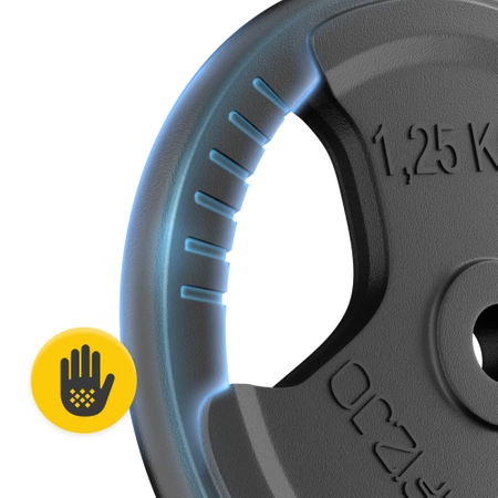 Öntöttvas súlytárcsa, 2 x 1,25 kg