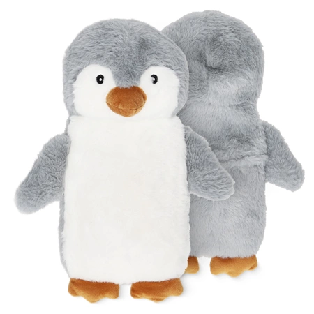 Plüss melegítőpalack pingvin mintás szövetborítással, 0,75 l