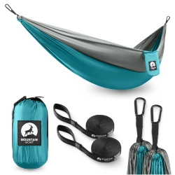 Mountain Goat egy személyes utazási függőágy, szürke és türkiz