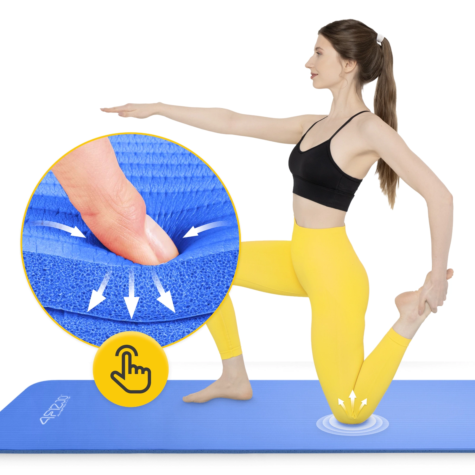 Mata do jogi i ćwiczeń fitness antypoślizgowa TPE 4FIZJO Mata do jogi antypoślizgowa TPE 180 × 60 4FIZJO Twój dzień nie byłby pełny, gdyby nie obowiązkowy trening? Joga, pilates, rozciąganie – to Twoje ulubione aktywności? W takim razie z pewnością wiesz, że do udanego treningu jest potrzebny tylko jeden krok. Oczywiście chęci, ale też sprawdzony sprzęt sportowy! Specjalnie dla Ciebie stworzyliśmy nowy produkt! Poznaj antypoślizgową dużą matę do jogi, pilatesu, rehabilitacji i innych ćwiczeń fizycznych 4FIZJO! Jest ona wykonana z trwałego kauczuku TPE. Mata zapewni przyjemne doznania podczas ćwiczeń! Mata do jogi antypoślizgowa – specyfikacja Twoim celem są jak najlepsze efekty treningowe? W związku z tym poszukujesz sprawdzonych akcesoriów do jogi? Koniecznie postaw na antypoślizgową matę do ćwiczeń TPE! To najwyższej jakości sprzęt fitness, którego specyfikację znajdziesz poniżej. Mata do jogi – parametry: ✔️ Kolor: ✔️ Wymiary: 180 × 60 cm ✔️ Materiał: kauczuk TPE ✔️ Kształt: prostokątny ✔️ W zestawie: elastyczny pas do maty umożliwiający wygodny transport Do czego potrzebna jest mata do jogi? Poznaj jej wielofunkcyjne zastosowanie Profesjonalna mata do jogi antypoślizgowa TPE to must have, w które należy się wyposażyć, jeśli chcesz rozpocząć regularne treningi. Nasza mata do ćwiczeń 4FIZJO premium to praktyczne i sprawdzone akcesorium treningowe. Do tego jest wielofunkcyjna i sprawdzi się podczas: ▶️ Jogi, pilatesu, aerobiku i innych ćwiczeń fitness ▶️ Treningu wzmacniającego ▶️ Stretchingu ▶️ Ćwiczeń na siłowni, w domu i plenerze ▶️ Rehabilitacji i fizjoterapii ▶️ Zajęć indywidualnych Wysoka jakość materiałów profesjonalnej maty do jogi antypoślizgowej 4FIZJO Mata do jogi i pilatesu jest wykonana z trwałego termoplastycznego kauczuku TPE. Ten wysokogatunkowy materiał jest bezpieczny dla środowiska. Do tego cechuje się lekkością, doskonałą przyczepnością i świetnymi właściwościami antypoślizgowymi. Nie będzie przesuwał się, zwijał czy rolował po podłodze na sali treningowej, czy w domu. Materiał TPE jest sprężysty i elastyczny. Jego miękką powierzchnię wytłoczono diamentowym wzorem. Tym samym kauczuk zapewnia doskonały komfort podczas ćwiczeń i wchodzenia w kolejne pozycje. Co więcej, mata do jogi fitnessu 180 × 60 cm 4FIZJO jest niezwykle lekka oraz odporna na niskie i wysokie temperatury. Bezpieczny trening i super przyczepność z antypoślizgową matą do jogi TPE Chcesz, aby twój trening wszedł na nowy poziom? Z profesjonalną matą do jogi TPE jest to możliwe! Gwarantuje ona nie tylko komfort w trakcie ćwiczeń, ale również zapewnia bezpieczeństwo. Jej dwuwarstwowa budowa pozwala amortyzować upadki, dbając jednocześnie o jak najwygodniejsze podparcie ciała w pozycji leżącej. Dodatkowo odpowiednia grubość maty antypoślizgowej TPE pozwala na świetną izolację od zimnego, czy też nierównego podłoża. To wpływa na lepszą stabilność, a tym samym mniejsze ryzyko wystąpienia niechcianych kontuzji podczas treningu. To również zapewniona wygoda podczas przechodzenia z jednej pozycji w drugą czy zmianie ćwiczenia. Za co pokochasz naszą matę do jogi 4FIZJO? ✅ Mata do jogi jest idealna do różnego rodzaju zajęć fitness, jogi, stretchingu. ✅ Wykonana jest z wysokogatunkowego kauczuku TPE odpornego na odkształcenia. ✅ Powierzchnia maty jest antypoślizgowa. Dzięki temu zapewnia ona dużą stabilność podczas ćwiczeń. ✅ Wygodne podparcie ciała w pozycji leżącej zapewnia dwuwarstwowa budowa. ✅ Mata do jogi 4FIZJO gwarantuje super przyczepność. Jest bezpieczna w użytkowaniu. ✅ Mata jest łatwa w pielęgnacji, czyszczeniu, a do tego prosta w przechowywaniu i transporcie.