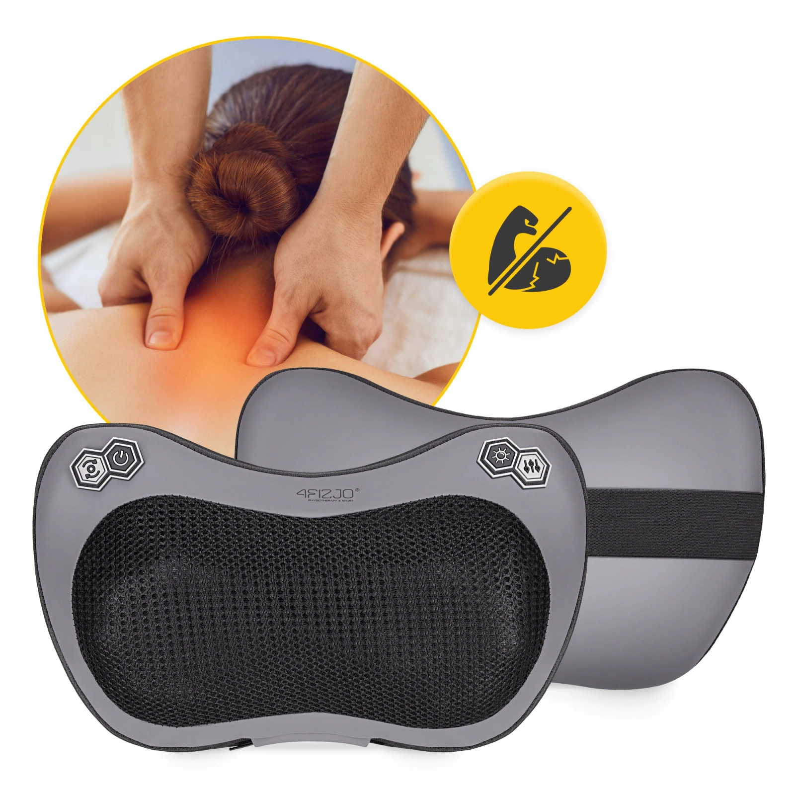 masazer shiatsu poduszka masujaca kark plecy ramiona nogi stopy do karku