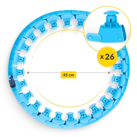 Súlyozott masszírozó hullahopp karika, kék