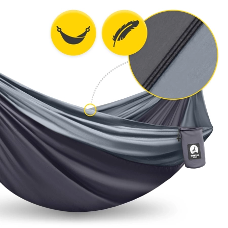 Mountain Goat két személyes utazási függőágy, szürke és grafit
