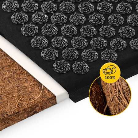 ECO akupresszúrás matrac hajdina- és töltettel, fekete