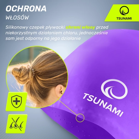 TSUNAMI unisex úszósapka, lila