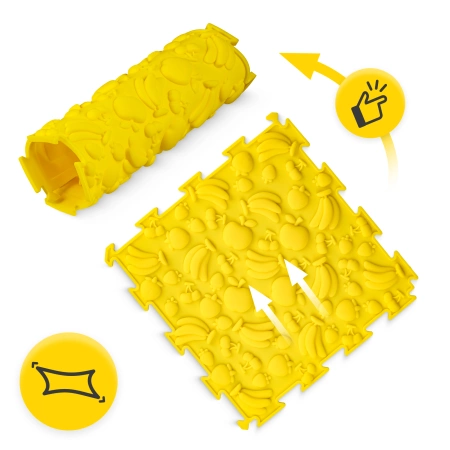 Ortopédiai érzékszervi puzzle szőnyeg gyermekeknek, 4 darab.