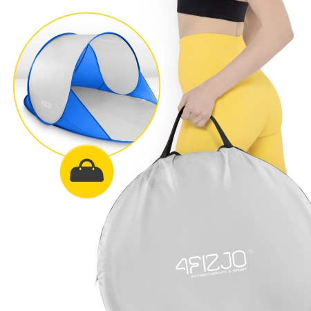 Összecsukható strandsátor, kék-szürke