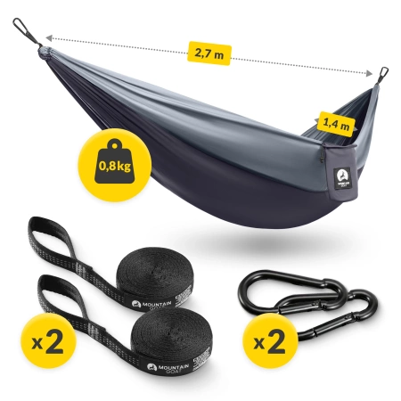Mountain Goat egy személyes utazási függőágy, szürke-grafit