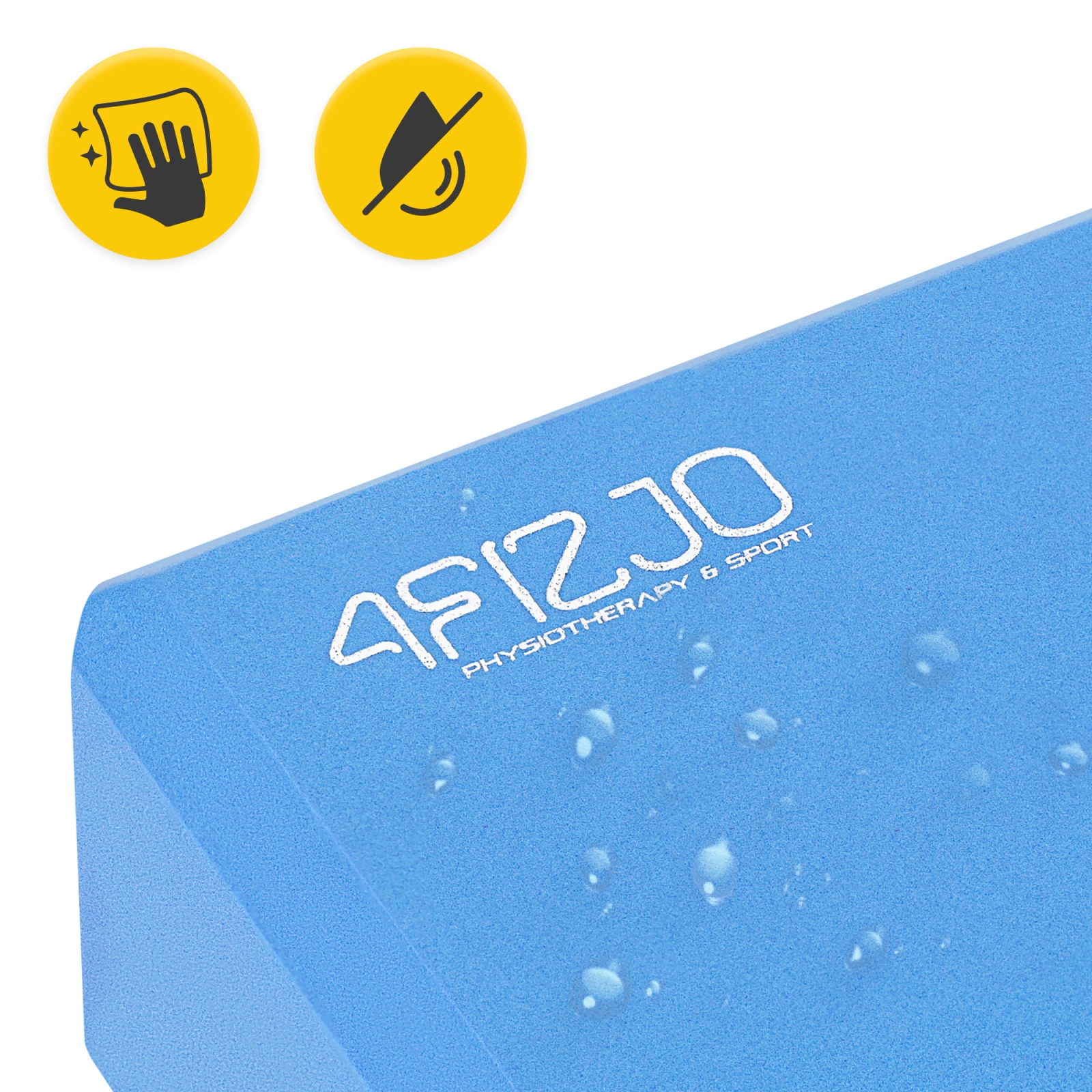 kostka joga pilates niebieska pianka