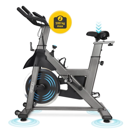 RACING spinning szobakerékpár, szürke