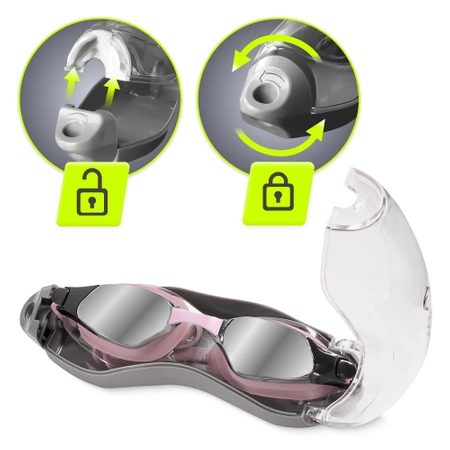 TSUNAMI úszószemüveg rózsaszín