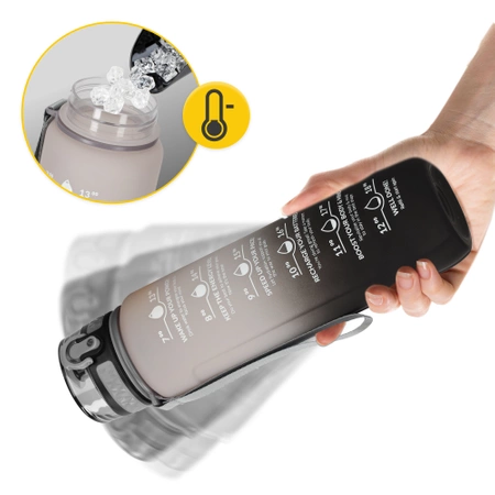 Gyermek kulacs, motivációs minta, 1 L, szürke