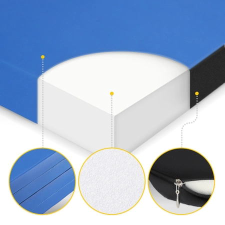 Összecsukható tornaszőnyeg, XL, kék