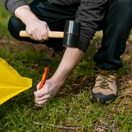 V-alakú alumínium sátorcövek, 18 cm, 10 db