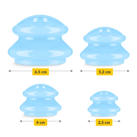MED+ szilikonköpöly készlet, 4 db, kék