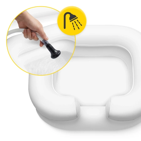 Felfújható ágyfürdő zuhanyzóval