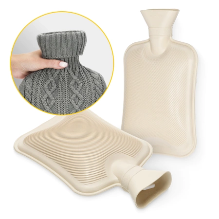 Gumi melegítőpalack pulóver mintás szövetborítással, 2 l