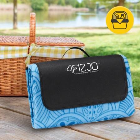 Szigeteléssel rendelkező piknik- és strandtakaró, 200 x 200 cm, kagyló mintás