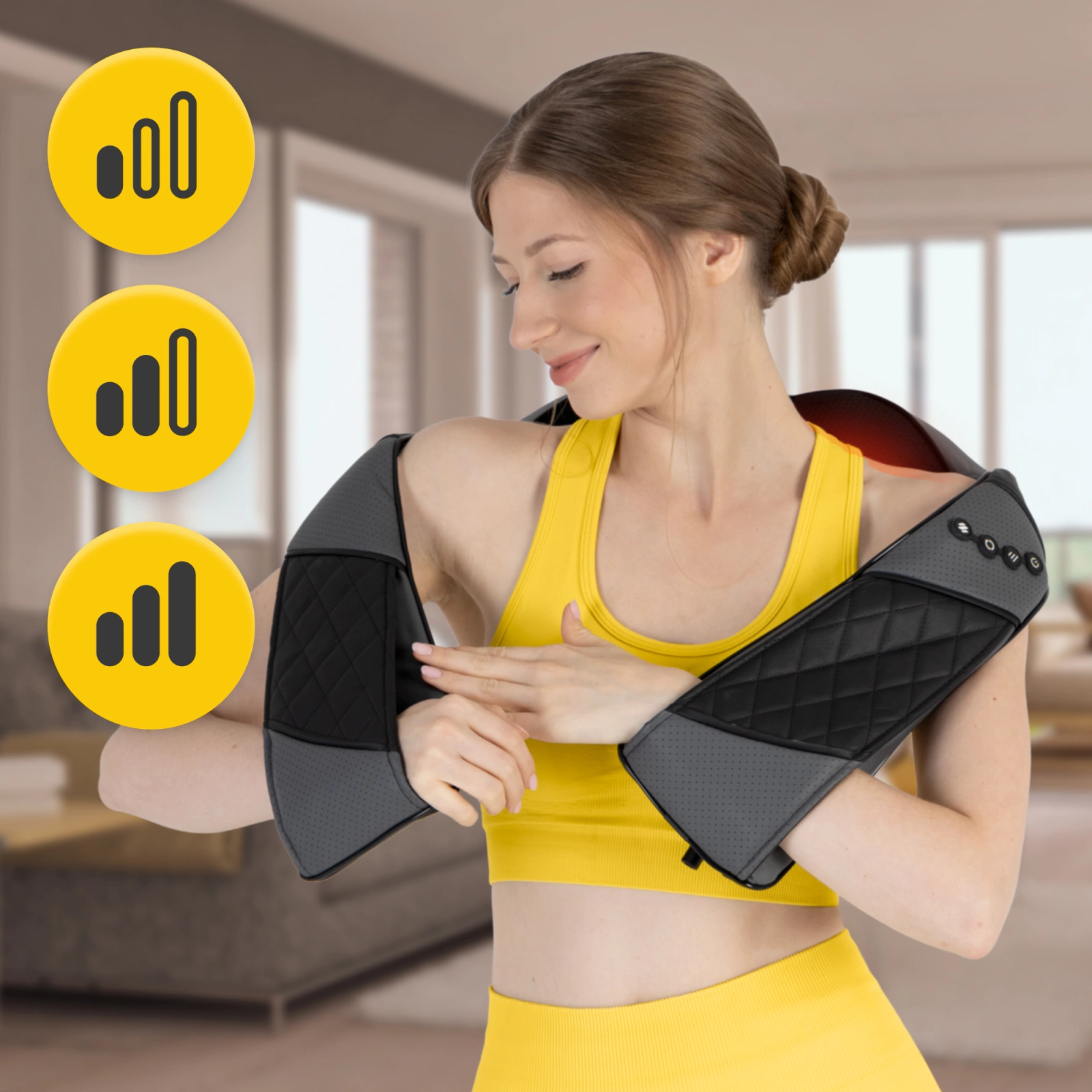 pas masujacy kark cialo shiatsu luxury+ ramiona plecy rozgrzewajacy