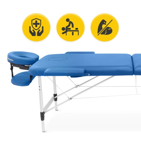 Alumínium masszázságy, 60 cm, kék