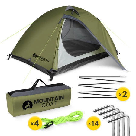 Mountain Goat PRIME DUO túrasátor, zöld