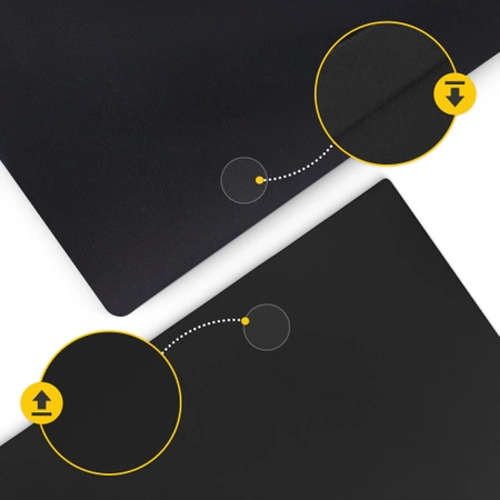 Összecsukható tornaszőnyeg, XL, fekete