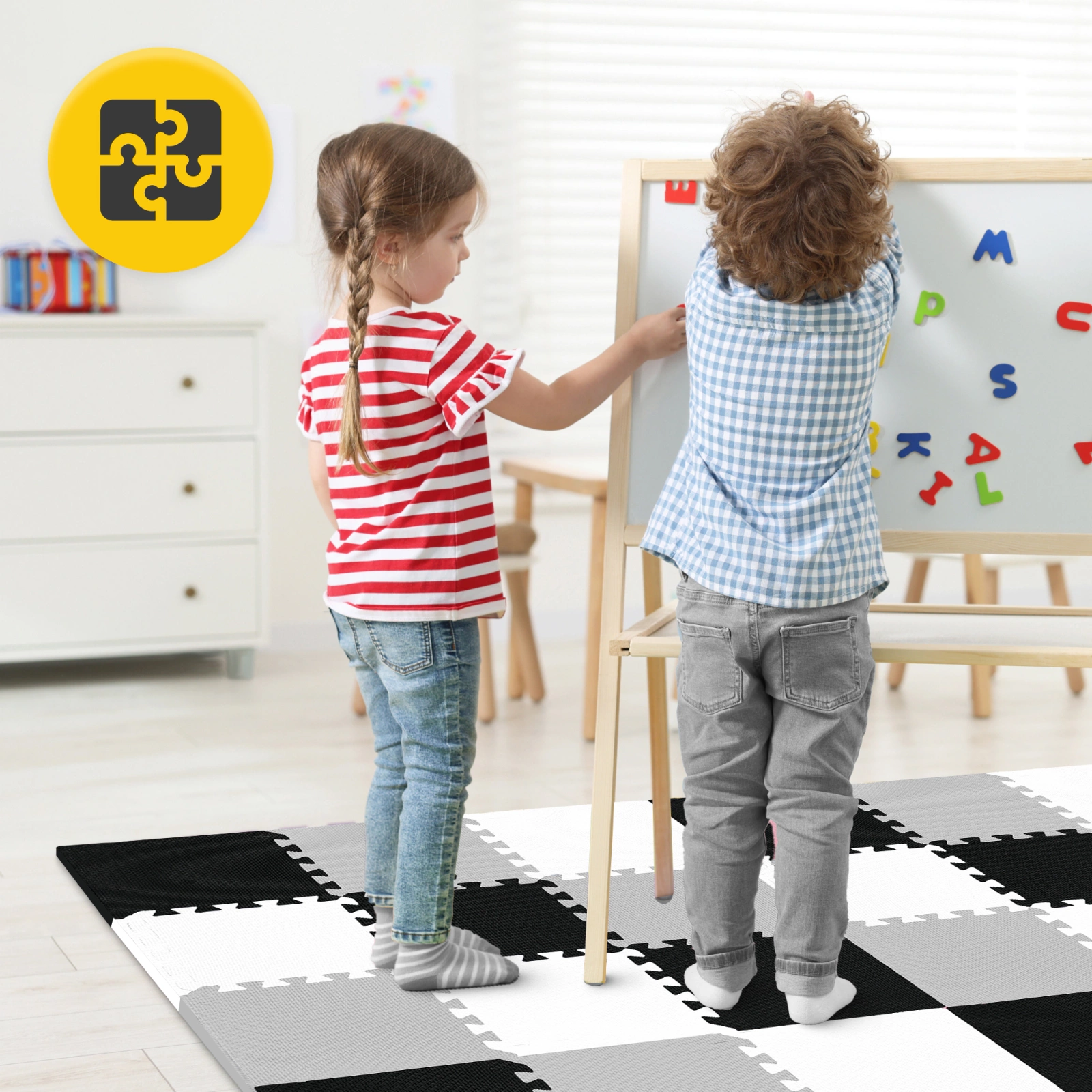 MATA PIANKOWA PUZZLE MATA EDUKACYJNA 90x90cm 9szt. EAN (GTIN) 5907739315892