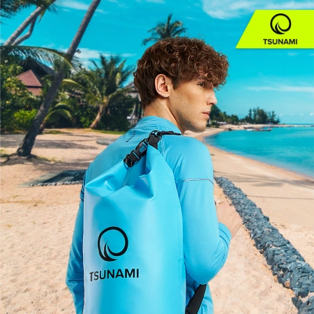 TSUNAMI vízálló zsák, 10 l, kék