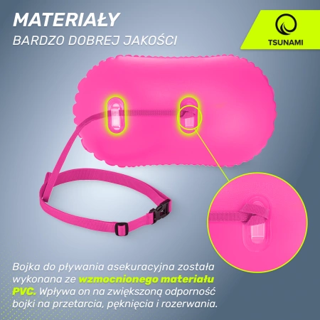 TSUNAMI felfújható biztonsági úszóbója, rózsaszín