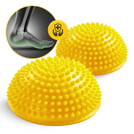 Egyensúlyozó félgömb, 2 db, sárga