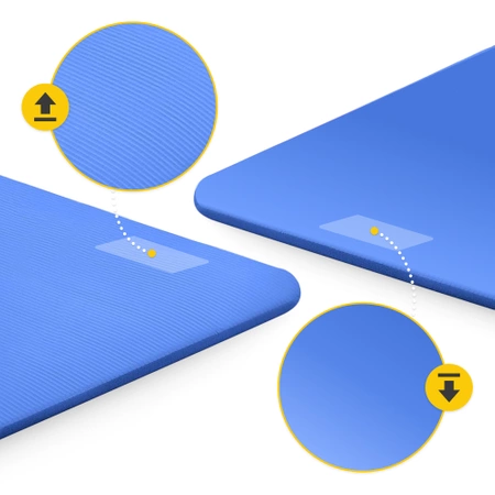 NBR torna- és jógaszőnyeg, 180 × 60 × 1,5 cm, sötétkék