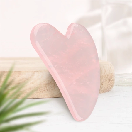 Klasszikus Gua Sha kő természetes rózsakvarcból