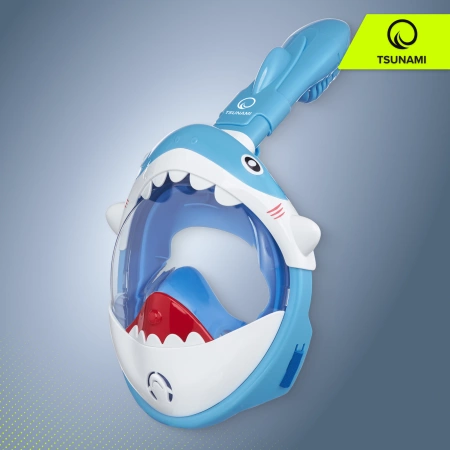 TSUNAMI SHARK gyermek búvármaszk, kék