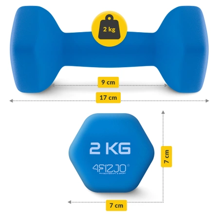 Öntöttvas kézisúlyzó szett, 7 kg