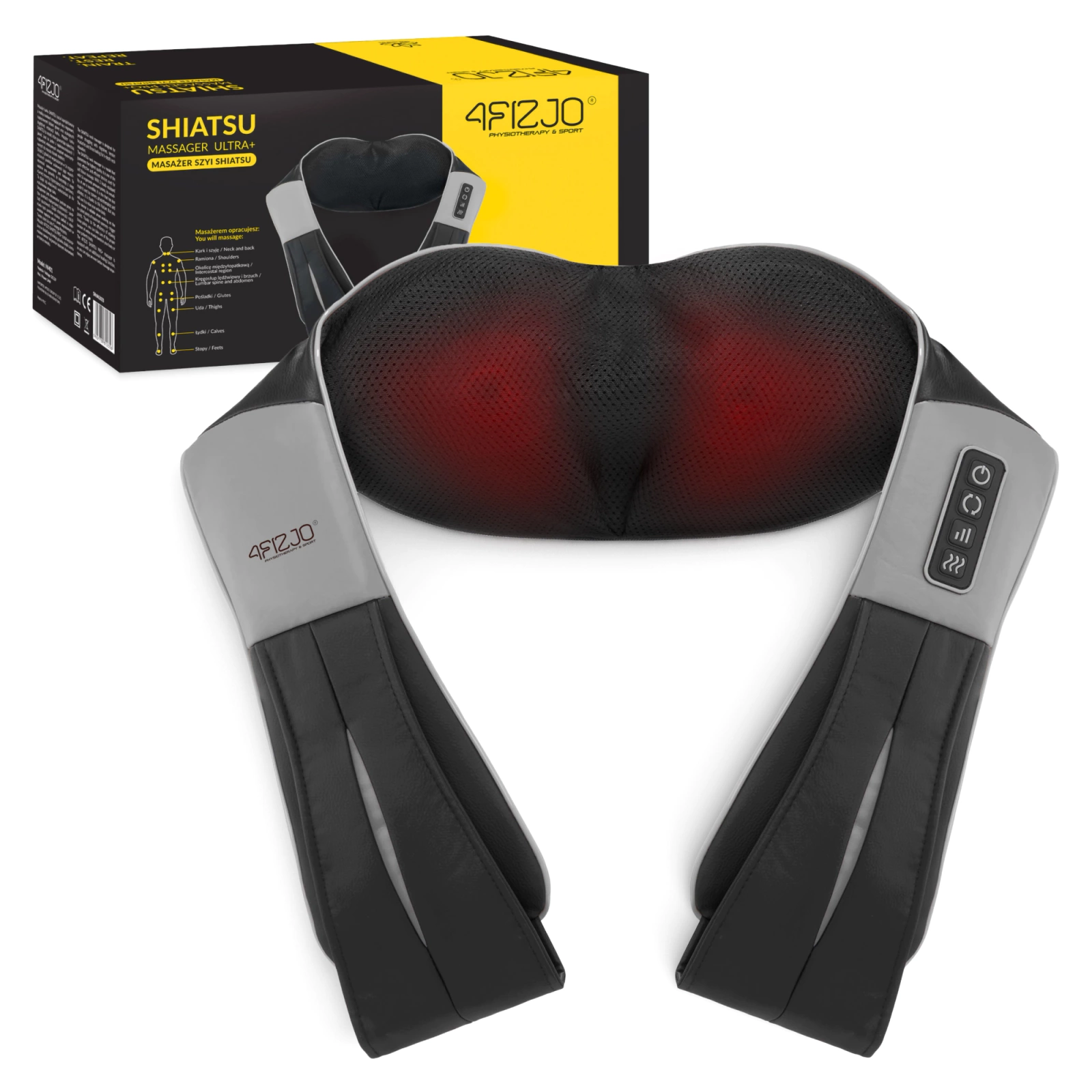 bezprzewodowy masazer pas masujacy kark ramiona plecy shiatsu ultra+