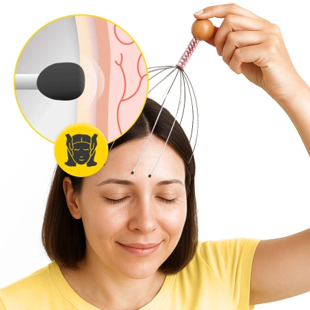 Ayurvédikus fejmasszírozó