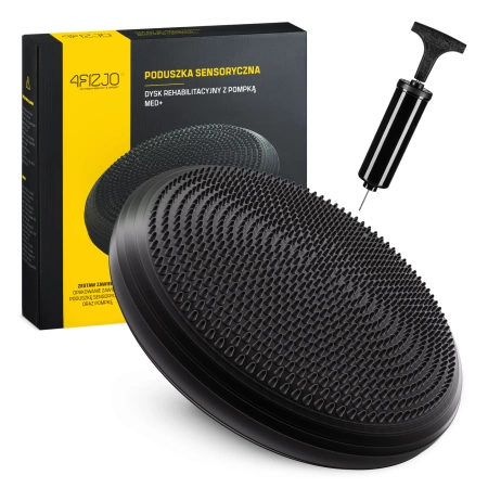 MED+ szenzomotoros párna, 33 cm, fekete