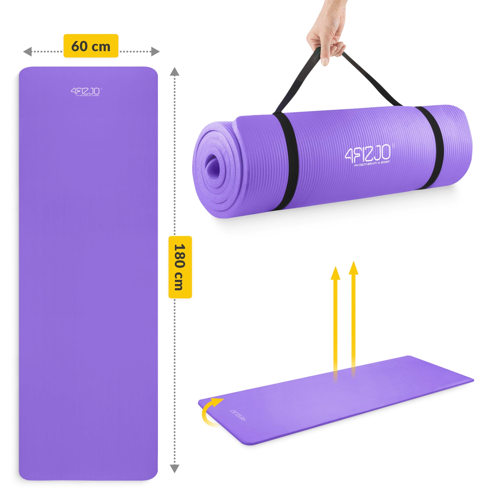 mata do ćwiczeń jogi i rozciągania gruba piankowa