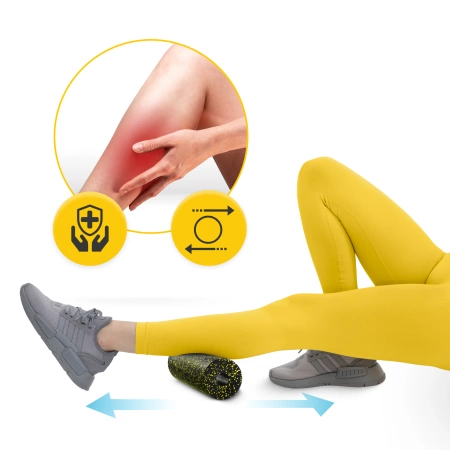 EPP MINI habszivacs masszázshenger, 15 cm, sárga