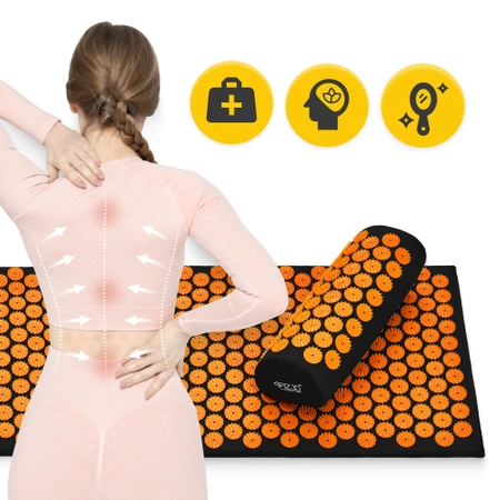 Nagy akupresszúrás szőnyeg párnával, XL, kék