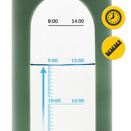 Üvegkulacs, 1 L, zöld