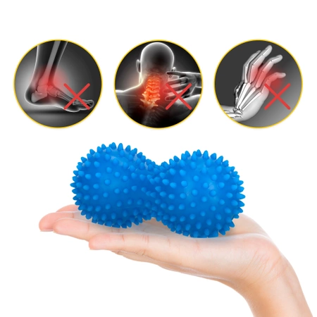 Dupla masszázslabda, kék