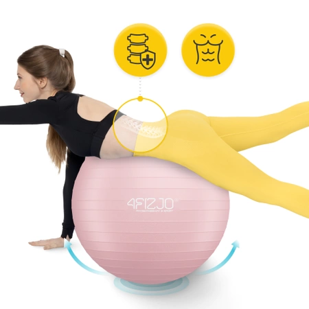 Felfújható gimnasztikai labda, 85 cm, rózsaszín