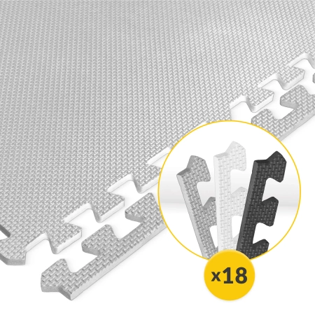 Gyerek oktató puzzle szőnyeg, 180 x 180 cm, szürke