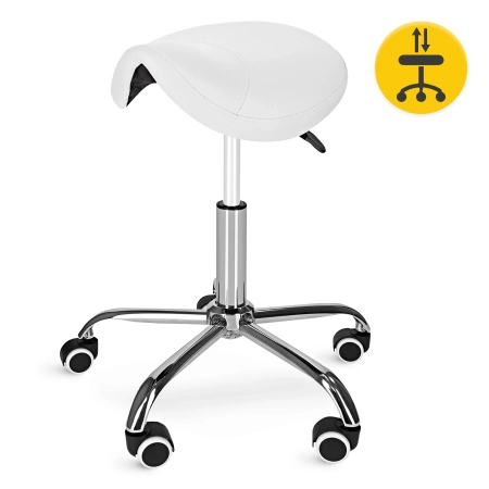 ERGO nyeregülésű forgó masszázsszék, fehér